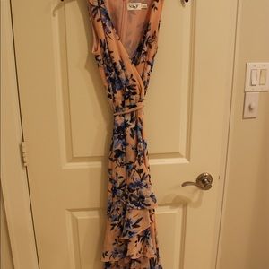 Floral High Low Maxi Dress